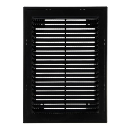 Ventilation grate "Vento" 1520VR, 150x200 mm, with a grid, detachable, black