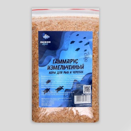 Field for fish and turtles "Pijon" Gammarus chopped, 100 g