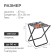 Folding hiking chair 350x300x370mm PS/4 with stones and maple leaves