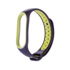 Luazon strap for fitness bracelet Mi Band 5/6/7, with perforation, black-green
