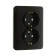 Double rosette with the Luazon Lighting "Orion" curtain, 16 a, hidden, with salary, black