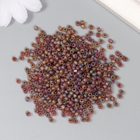 Glass 8/0 "Matte. Melange Violet-pink-yellow" 30 g