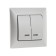 Luazon Lighting "Antei" switch, 10 A, 2 keys, hidden, with backlight, silver