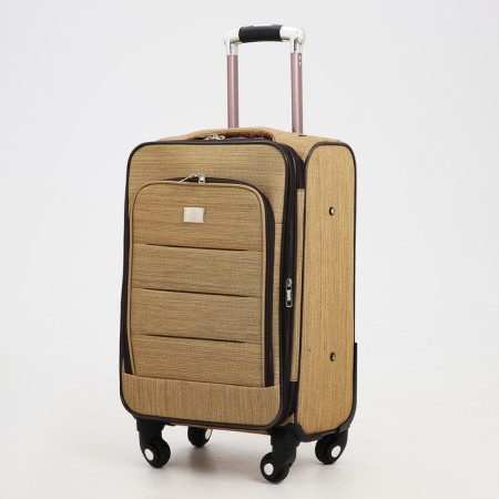 Small suitcase 20 "on lightning, code castle, with extension, beige color