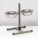 Stand with bowls, 2 x 1 l, height 40 cm, collapsible, green