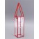 PET box with handles, red, 7 x 7 x 21 cm