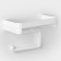 A holder for toilet paper with a shelf, white color