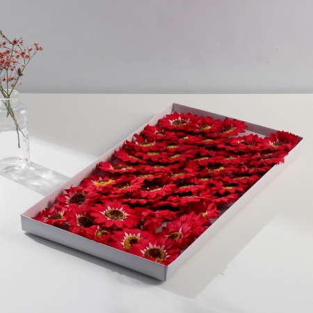 Soap petals "Buds of sunflower. Red" 8.5x8.5x3 cm-2