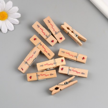 Decor for creativity Tree "clothespin - bouquet of joy" set 10 pcs-6