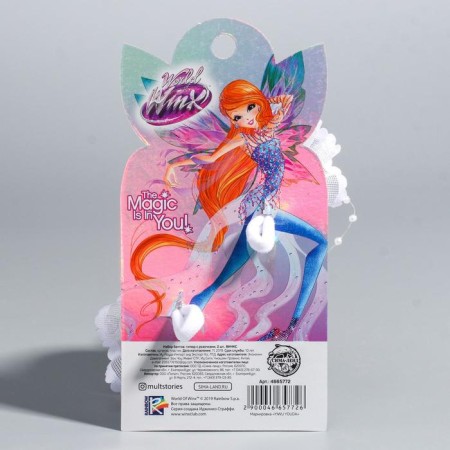 Hair bow, 2 pieces 5.5 cm, Winx-4