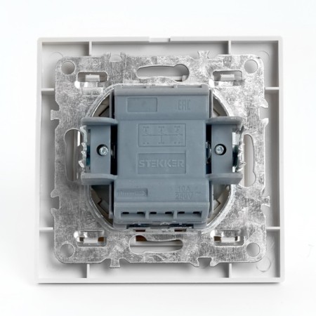 Electric circuit breaker 3-clavy, Stekker series Erna, PSW10-9007-01, White-3