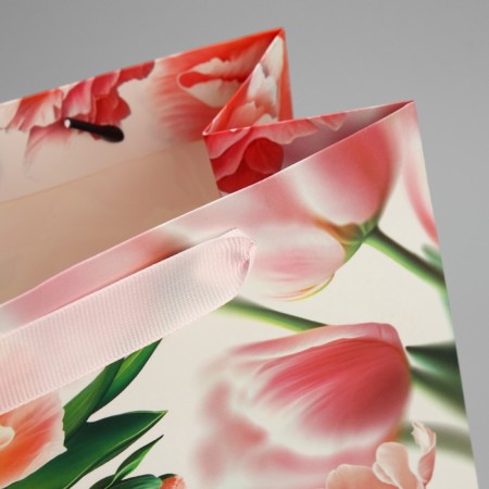 Gift package laminated, packaging, “March 8”, flowers, Ml 23 x 27 x 11.5 cm-5
