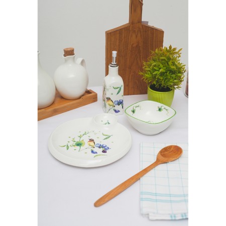 Porcelain salad with a spoon of the green garden, 250 ml-6