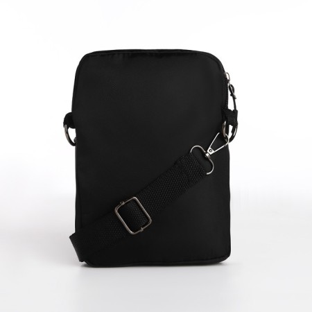 Youth bag on a long AGONY belt, 20 x 15 x 3 cm, lightning department, black color-4