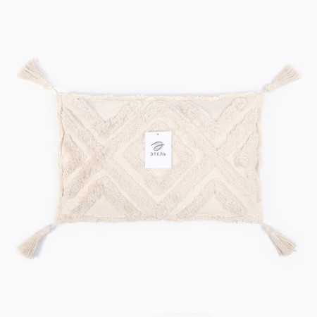 Decorative pillowcase "Ethel" boho, 30x50 cm, milk color, 100% cotton-5