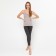Female Legins elongated, color dark gray melange, size 52