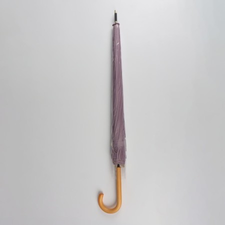 Umbrella - semi -automatic “pastel” cane, 16 knitting needles, r = 52 cm, pink color-3
