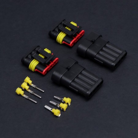 Car connector, hermetic plug-grin dj7041-1.5-11/21 4 contacts, set 2 pcs