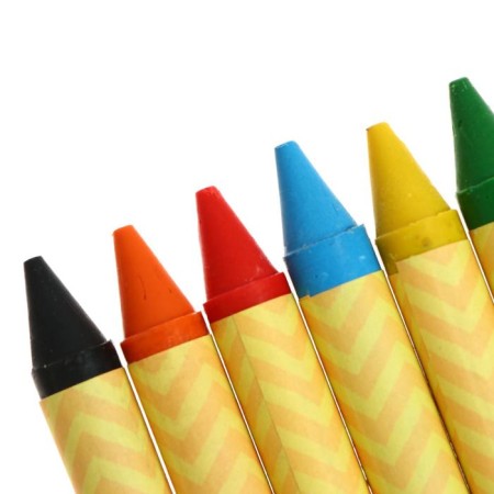 Voskvoi pencils 6 colors, thickened housing, 93 x 11 mm, in a cardboard box-3