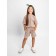 Children's jump (T-shirt, shorts), height 122-128 cm, beige color