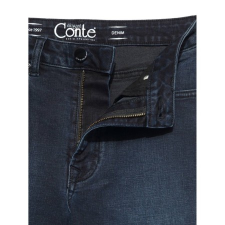 Women's jeans with a high landing CONTE Elegant Straight, size l, color Blue-Black-5