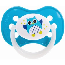Silicone Syilicone Dummia OWL, from 6 to 18 months, color mix