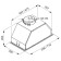 Exposure Maunfeld Urania 74, built -in, 1250 m3/h, 4 speeds, 71.6 cm, silver