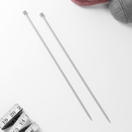 Knitting knitting needles, straight, with Teflon coating, D = 5 mm, 35 cm, 2 pcs-1