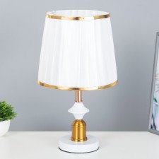 Felicia table lamp E27 40W white-gold 25x25x39 cm Risalux