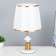Felicia table lamp E27 40W white-gold 25x25x39 cm Risalux