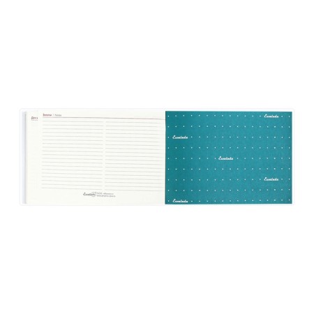 The weekly dated 2025, Escalada "Snake", 180 x 127 mm, soft cover, PVC, 64 sheets, pancake embossing, block 70, green-14