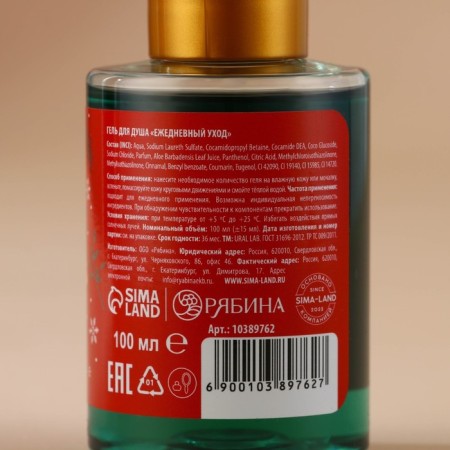Shower gel, 100 ml, fragrance of ginger cookies, Ural Lab-3