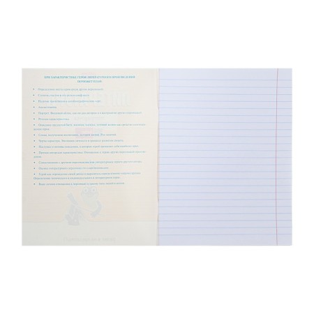 Notebook "Notebook", 48 sheets in the "Literature" line, covered cardboard, selective varnish, with reference material-1