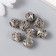 Busina for creativity Metal "with daisies" silver 1 cm