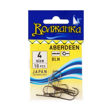 Hooks "Volzhanka" Aberdeen No. 4, 10 pcs