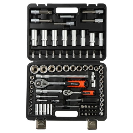 A set of professional tools Ermak 736-195, CRV, 1/2 "1/4", 86 items-1
