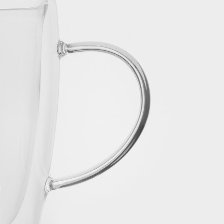 Glass mug with double walls "Duo", 330 ml, 12 × 8.5 × 11.5 cm-2