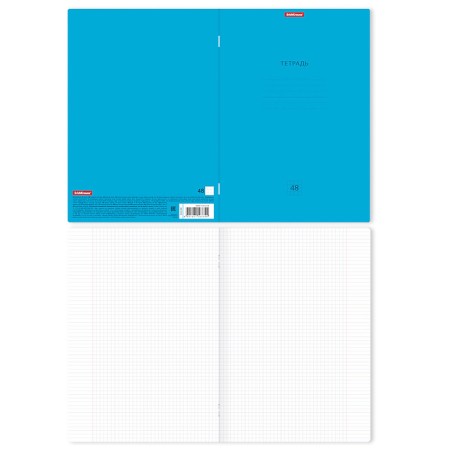 A4 notebook, 48 sheets in the Erichkrause cage "NEON classic", cover of shared cardboard, offset block, whiteness 100%, blue-2