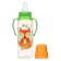 A bottle of feeding "Fox Sonya", a classic throat, with pens, 250 ml., 0 months, color green