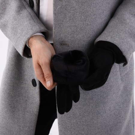 Gloves male, dimensionless, with insulation, black color-4