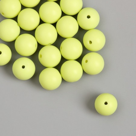Beads for creativity plastic "lime" matte d = 1.2 cm set 20 g-1