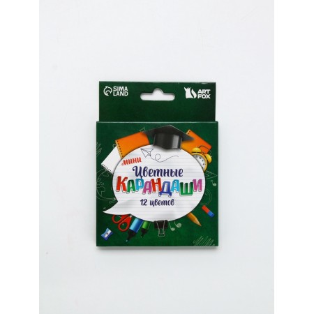 Color pencils, hexagonal plastic 12 -zv mini artfox "School"