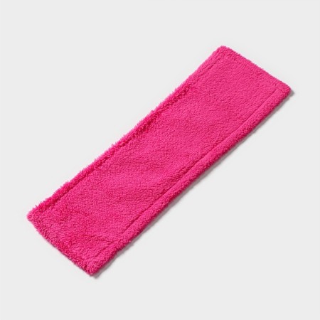 Nozzle for a flat mop of the share, 42 × 12 cm, microfiber, pink color