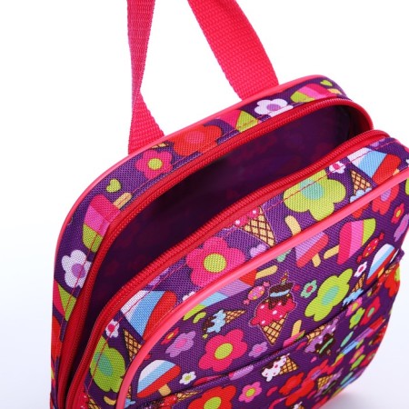 Baby backpack on lightning, external pocket, lilac color-5
