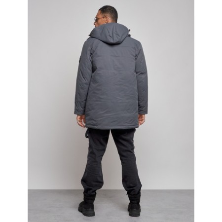Lenced male winter park, size 58, dark gray color-3