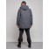 Lenced male winter park, size 58, dark gray color