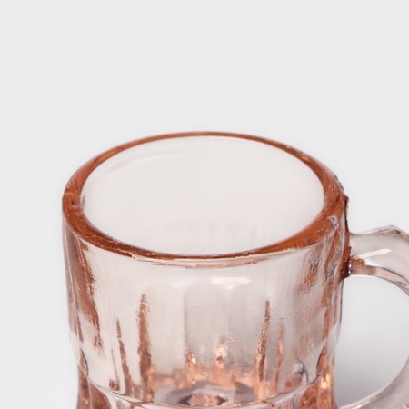 Set of glass piles Puma, 25 ml, 6 pcs, pink color-2