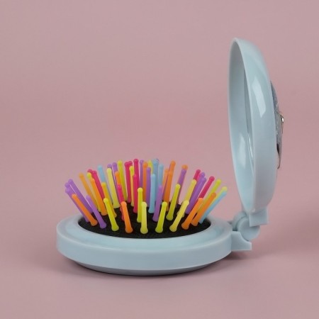 Massage comb “plush mercy”, folding, with a mirror, D = 7.5 cm, Mix drawing-8