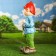 Garden figure "Elf with a frog" 65x21cm