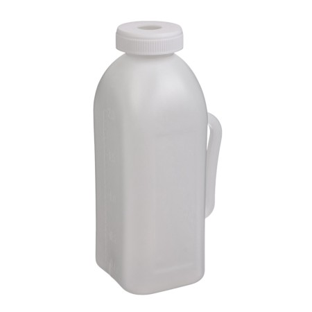 Bottle 2 liters for drinking calves, with a handle